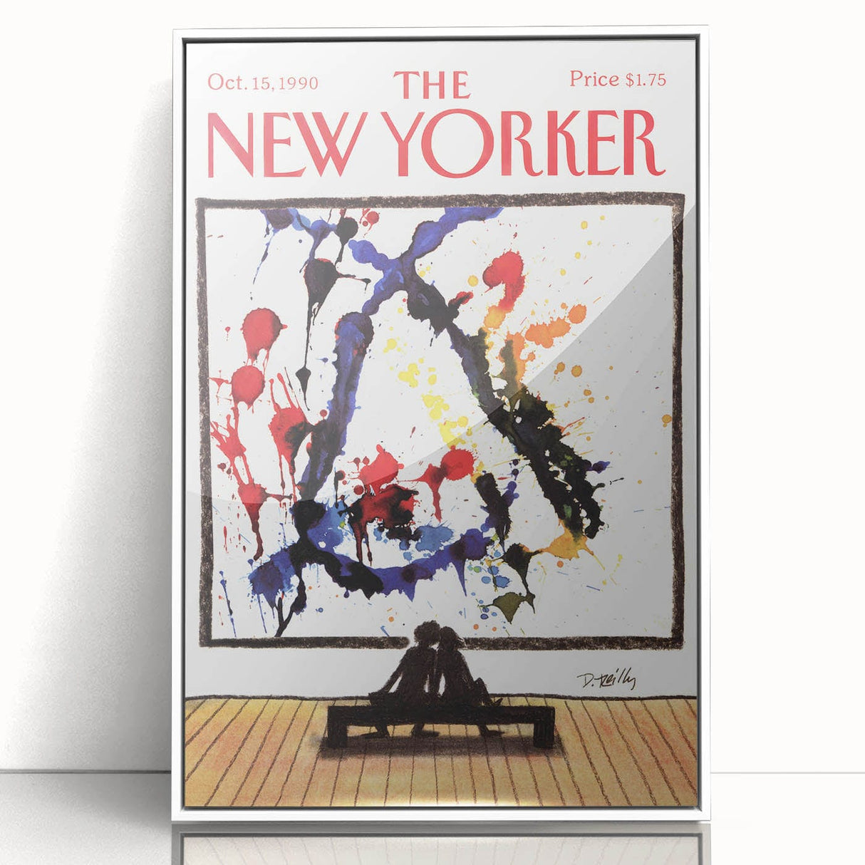 Vintage New Yorker Poster - Art Lovers in Gallery Wall Art Print