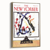 Vintage New Yorker Poster - Art Lovers in Gallery Wall Art Print