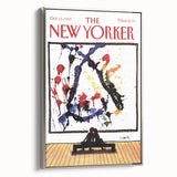Vintage New Yorker Poster - Art Lovers in Gallery Wall Art Print