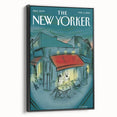 Vintage New Yorker Poster - Evening Cafe Scene Wall Art Print