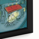 Vintage New Yorker Poster - Evening Cafe Scene Wall Art Print
