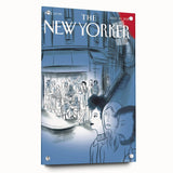 Vintage New Yorker Poster - Night Out in the City Wall Art Print