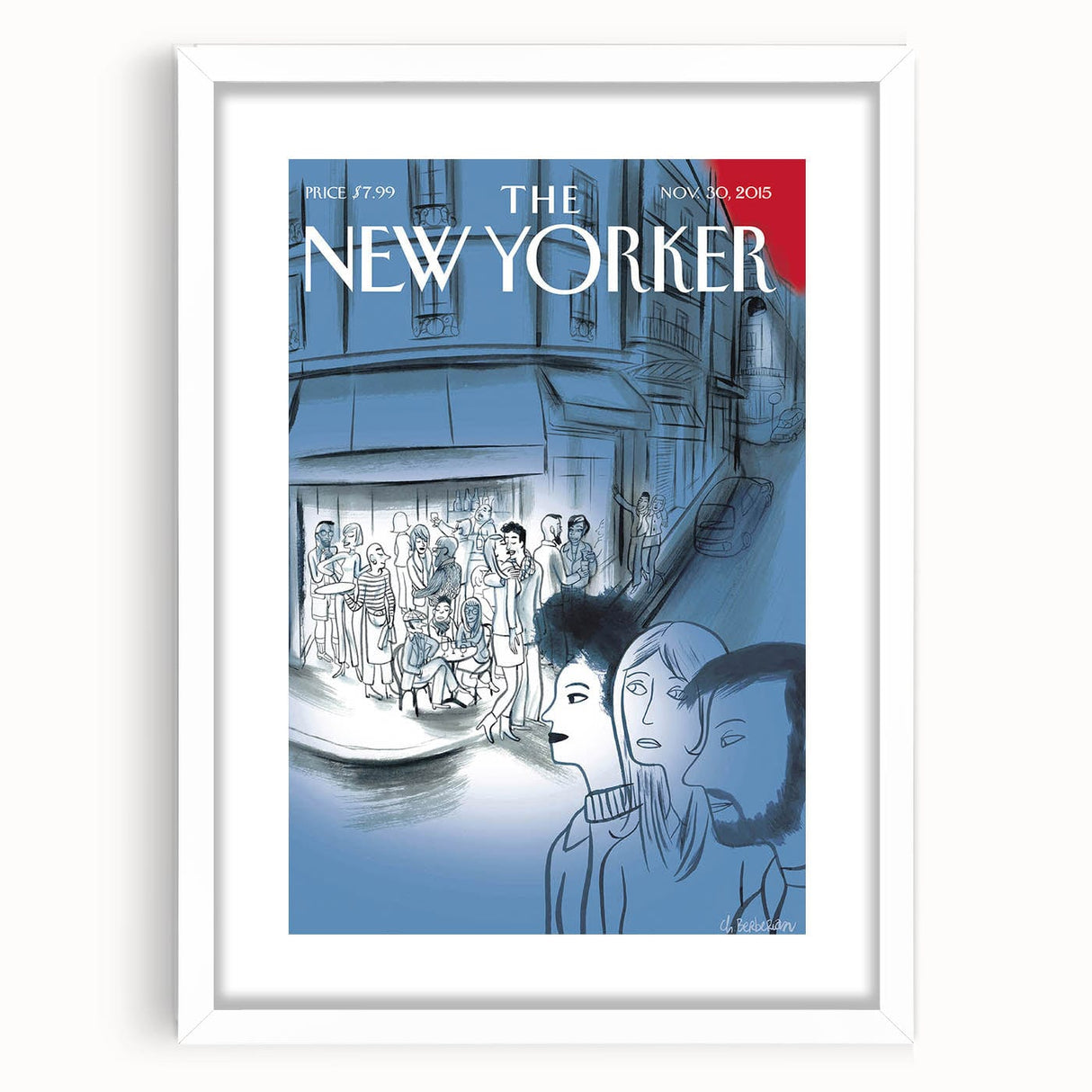 Vintage New Yorker Poster - Night Out in the City Wall Art Print