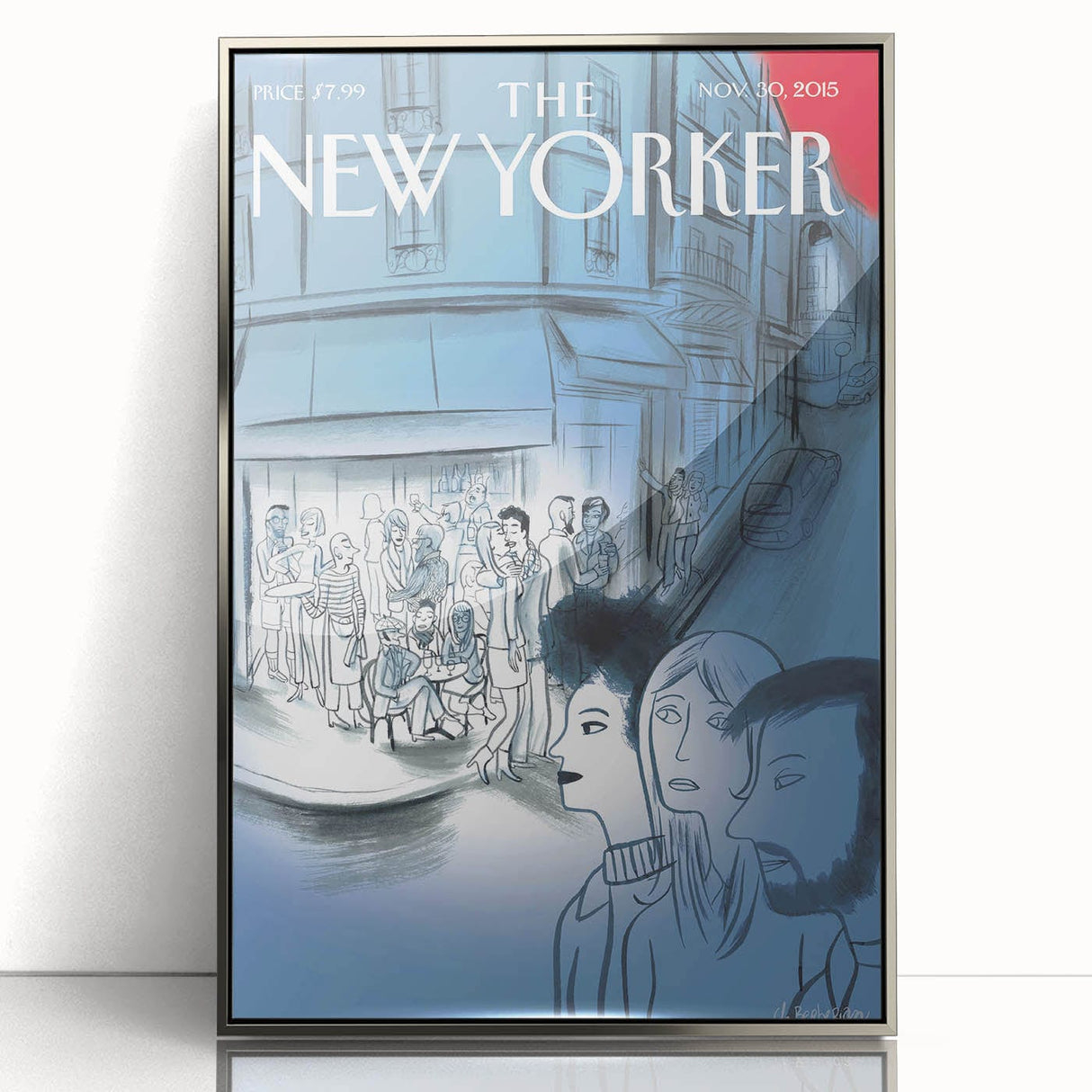 Vintage New Yorker Poster - Night Out in the City Wall Art Print