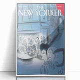 Vintage New Yorker Poster - Night Out in the City Wall Art Print