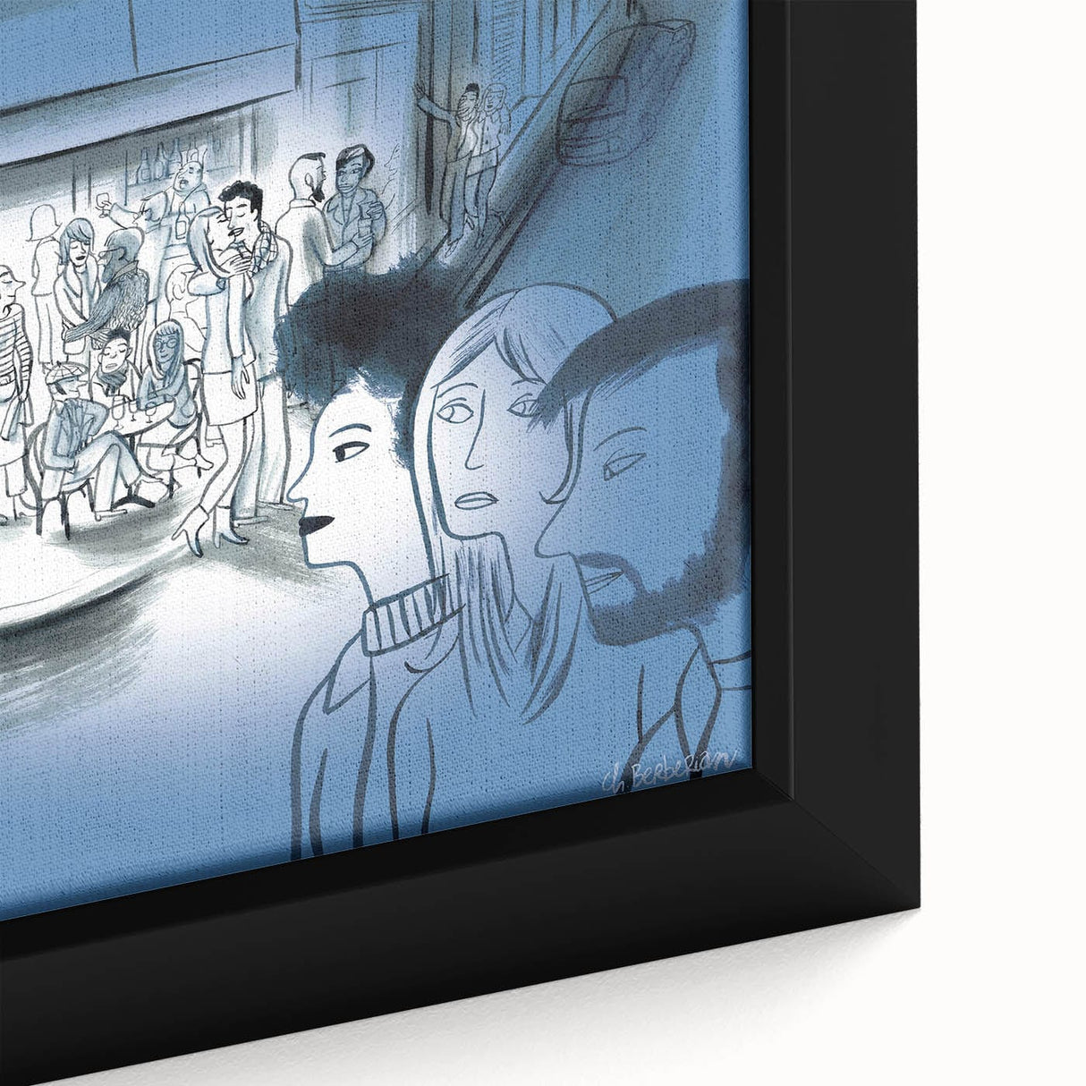 Vintage New Yorker Poster - Night Out in the City Wall Art Print