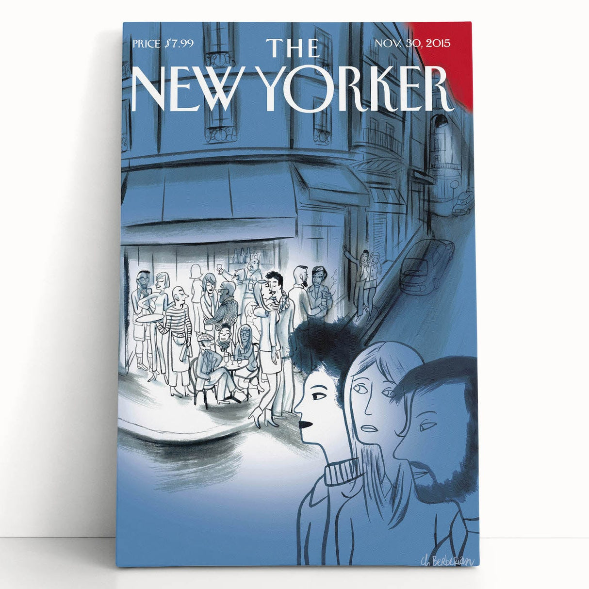 Vintage New Yorker Poster - Night Out in the City Wall Art Print