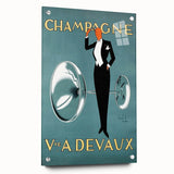 Champagne Devaux Vintage Poster – Retro Advertising Wall Art