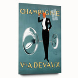 Champagne Devaux Vintage Poster – Retro Advertising Wall Art
