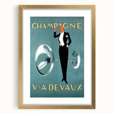 Champagne Devaux Vintage Poster – Retro Advertising Wall Art