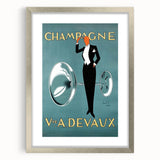 Champagne Devaux Vintage Poster – Retro Advertising Wall Art