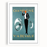 Champagne Devaux Vintage Poster – Retro Advertising Wall Art