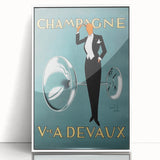 Champagne Devaux Vintage Poster – Retro Advertising Wall Art