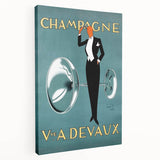 Champagne Devaux Vintage Poster – Retro Advertising Wall Art