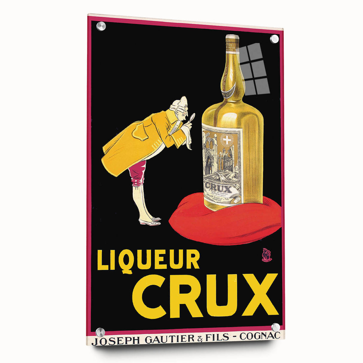 Vintage Crux Poster: Retro Cognac Advertising Wall Art