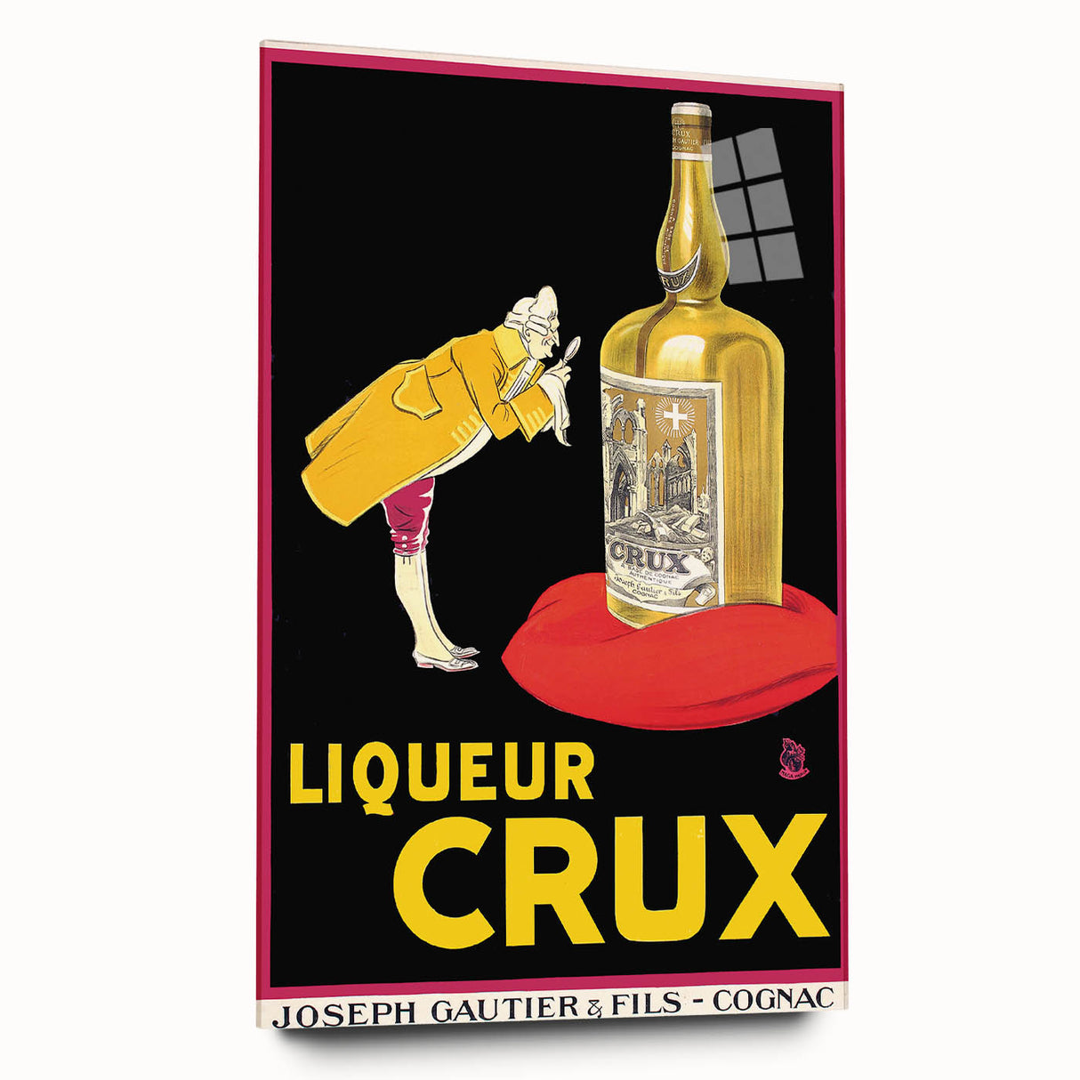Vintage Crux Poster: Retro Cognac Advertising Wall Art