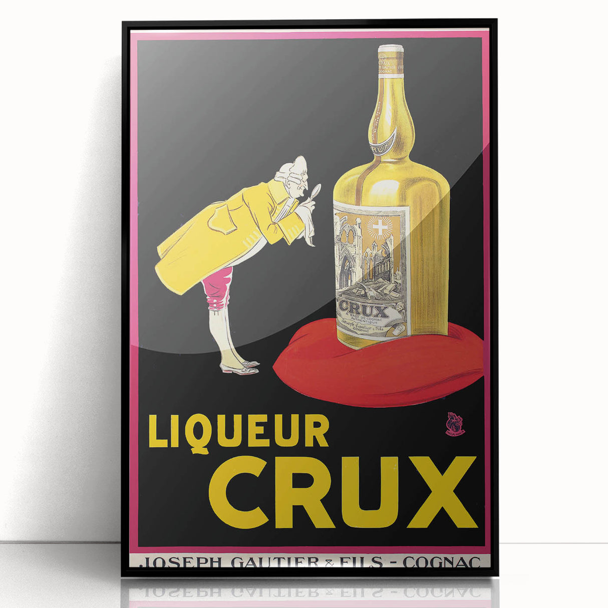 Vintage Crux Poster: Retro Cognac Advertising Wall Art