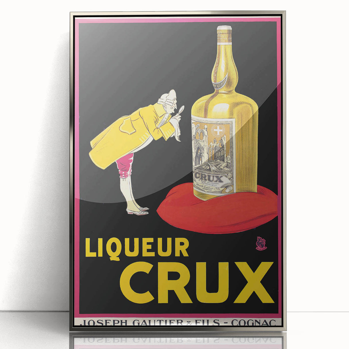 Vintage Crux Poster: Retro Cognac Advertising Wall Art