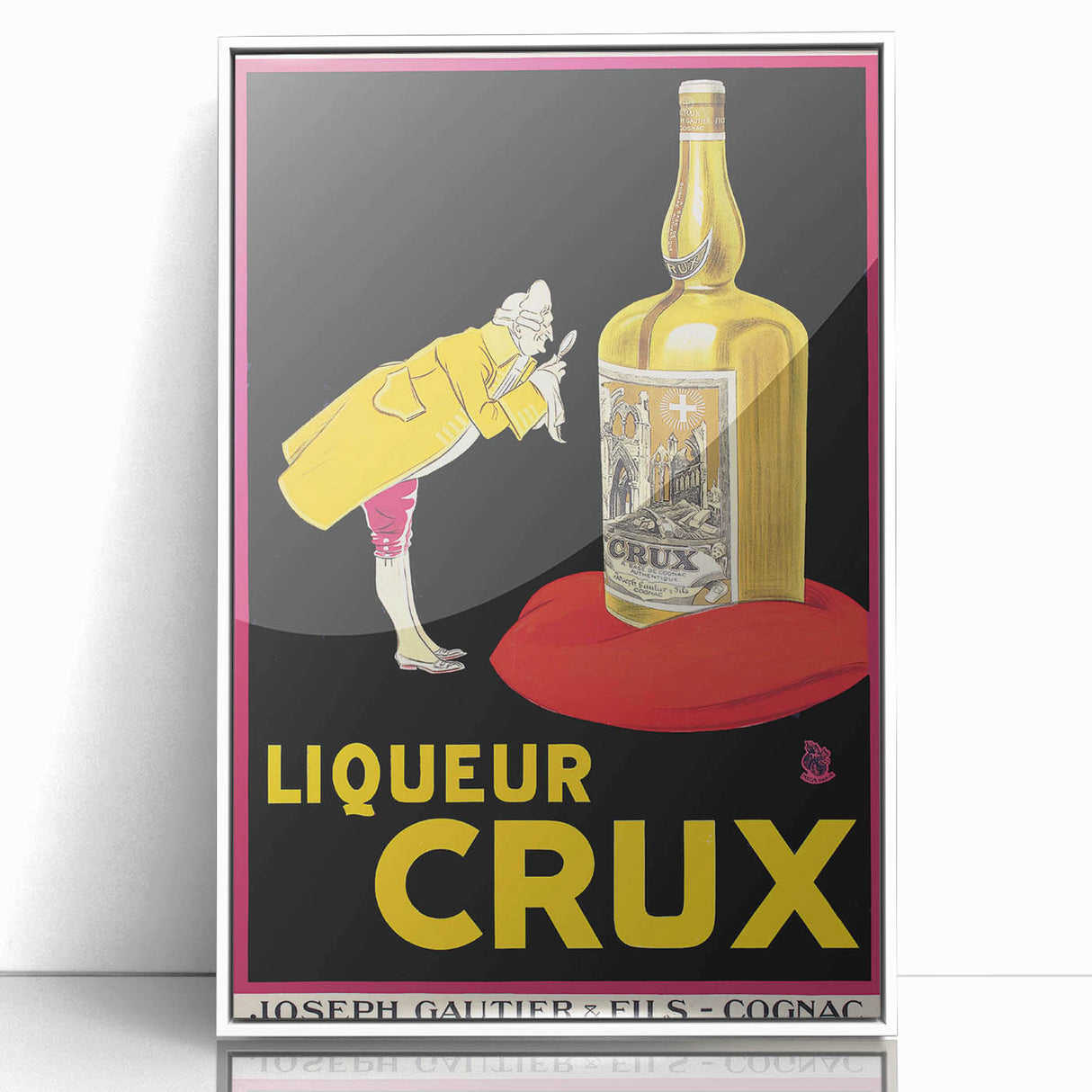 Vintage Crux Poster: Retro Cognac Advertising Wall Art