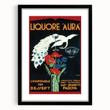 Vintage Aura Poster: Retro Liqueur Advertising Wall Art