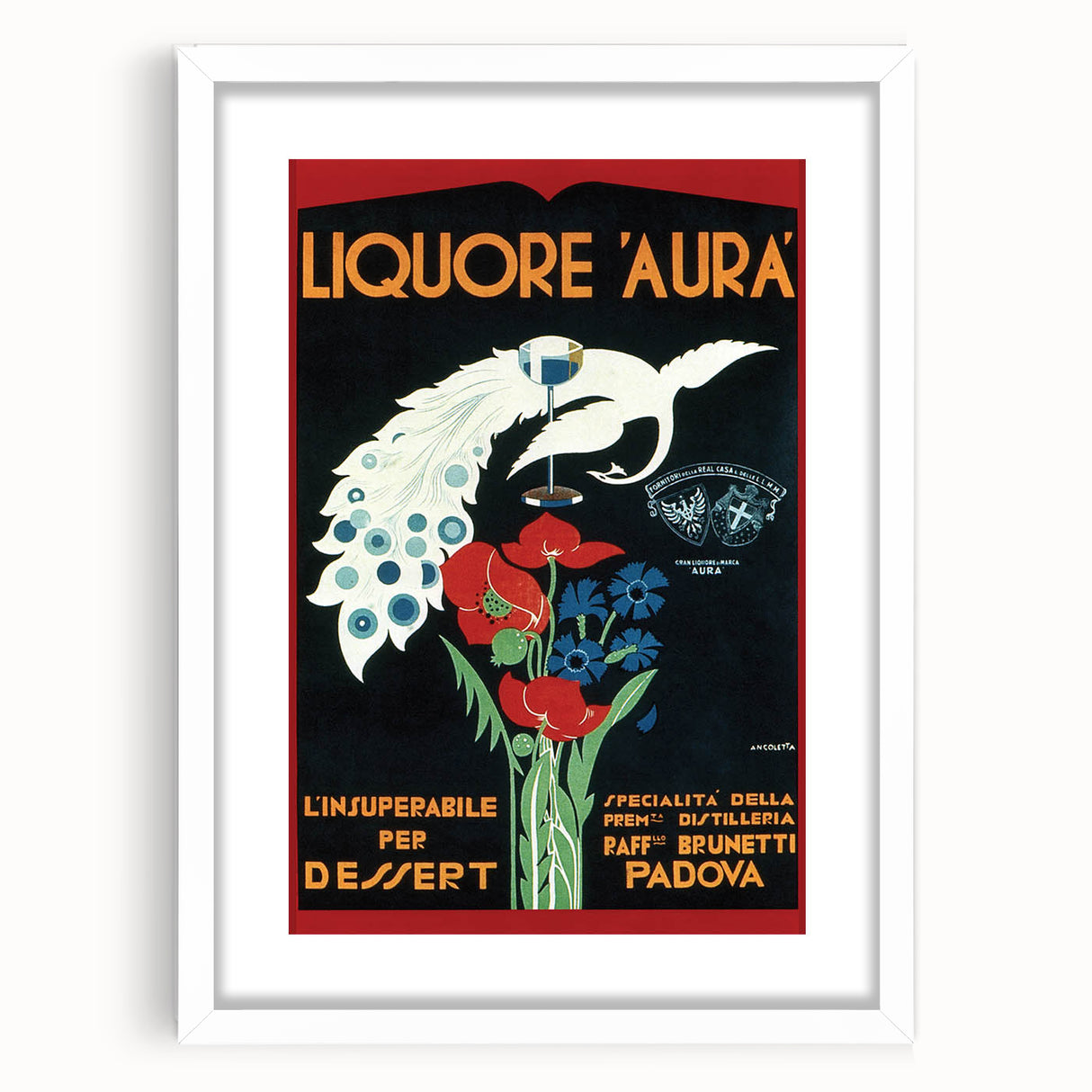 Vintage Aura Poster: Retro Liqueur Advertising Wall Art