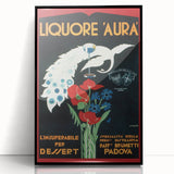 Vintage Aura Poster: Retro Liqueur Advertising Wall Art