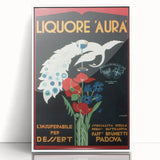 Vintage Aura Poster: Retro Liqueur Advertising Wall Art