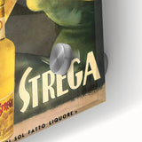 Vintage Strega Poster: Retro Liqueur Advertising Wall Art