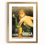 Vintage Strega Poster: Retro Liqueur Advertising Wall Art