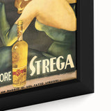 Vintage Strega Poster: Retro Liqueur Advertising Wall Art