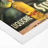 Vintage Strega Poster: Retro Liqueur Advertising Wall Art