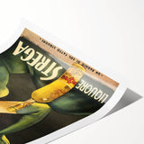 Vintage Strega Poster: Retro Liqueur Advertising Wall Art