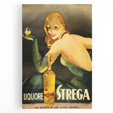 Vintage Strega Poster: Retro Liqueur Advertising Wall Art