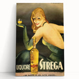 Vintage Strega Poster: Retro Liqueur Advertising Wall Art