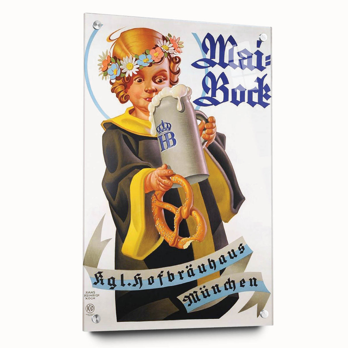 Vintage Mai-Bock Poster: Retro Beer Advertising Wall Art
