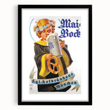 Vintage Mai-Bock Poster: Retro Beer Advertising Wall Art