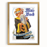 Vintage Mai-Bock Poster: Retro Beer Advertising Wall Art