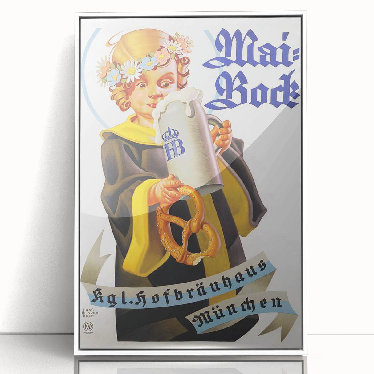 Vintage Mai-Bock Poster: Retro Beer Advertising Wall Art