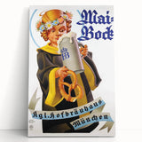 Vintage Mai-Bock Poster: Retro Beer Advertising Wall Art