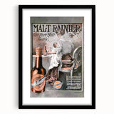 Vintage Malt Rainier Poster: Retro Advertising Wall Art