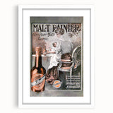 Vintage Malt Rainier Poster: Retro Advertising Wall Art