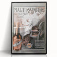 Vintage Malt Rainier Poster: Retro Advertising Wall Art