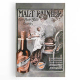 Vintage Malt Rainier Poster: Retro Advertising Wall Art