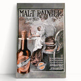 Vintage Malt Rainier Poster: Retro Advertising Wall Art