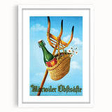 Vintage Märvoiler Obstsäfte Poster: Retro Beverage Advertising Art