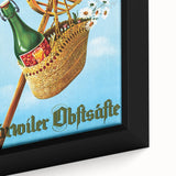 Vintage Märvoiler Obstsäfte Poster: Retro Beverage Advertising Art