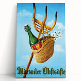 Vintage Märvoiler Obstsäfte Poster: Retro Beverage Advertising Art