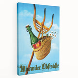 Vintage Märvoiler Obstsäfte Poster: Retro Beverage Advertising Art
