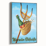Vintage Märvoiler Obstsäfte Poster: Retro Beverage Advertising Art