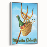 Vintage Märvoiler Obstsäfte Poster: Retro Beverage Advertising Art